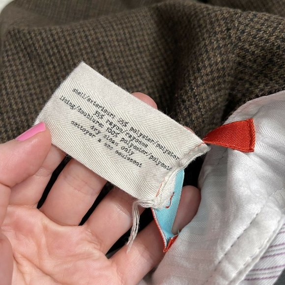 cartonnier pants anthropologie 2 brown houndstooth anthro dress career Small - Picture 5 of 6